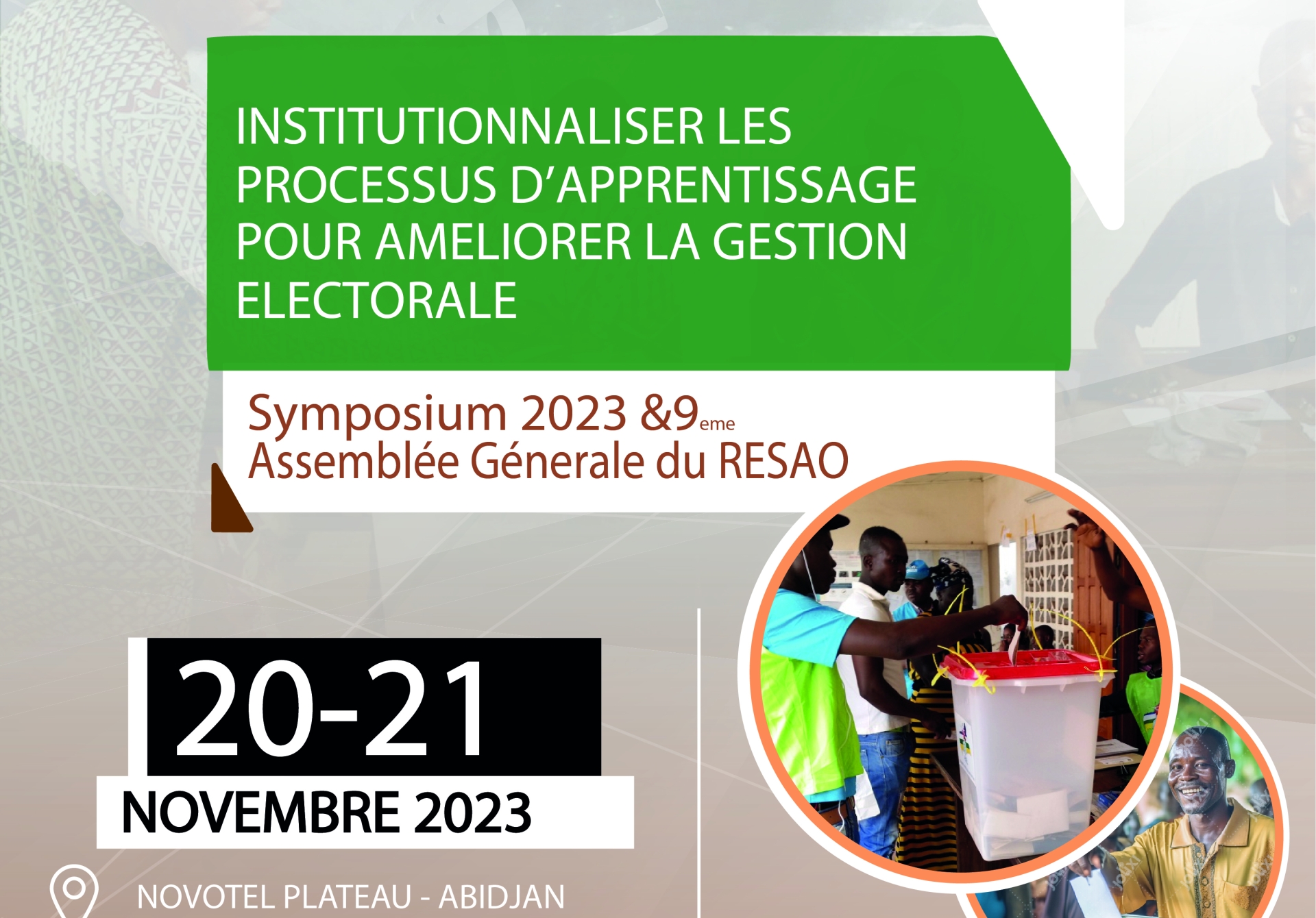 SYMPOSIUM 2023 ET 9ème ASSEMBLÉE GÉNÉRALE DU RESAO